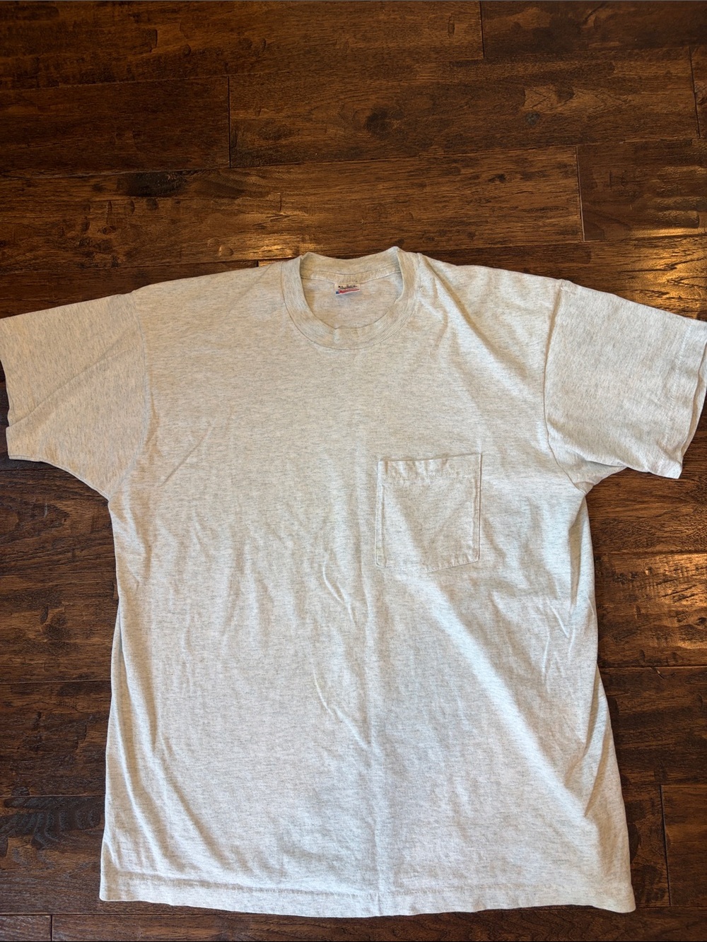 Vintage Pocket T-Shirt in Light Gray - Men's Crewneck